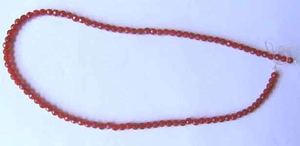 Beautiful Carnelian Necklace - Round faceted cut beads