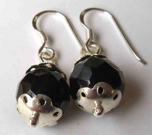 A pair of  Beautiful Sterling Silver and Smoky Topaz  Earrings.
