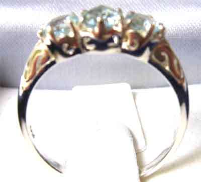 925 Sterling Silver and Sky Blue Topaz  Ring.