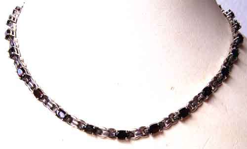 Sterling Silver and Garnets Neck -chain/ Necklace