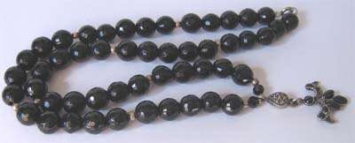 925 Sterling Silver  and  Genuine Black Onyx   Pendant / Necklace