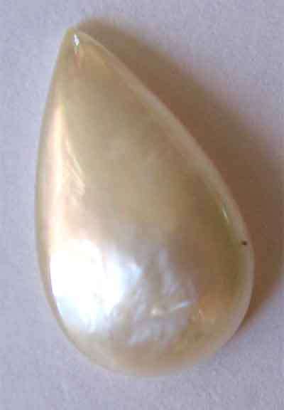 Genuine 16.40 x 10.00 mm Pear -drop Mabe` 3.54 ct