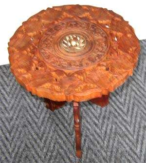 Vintage Hand Curved -Asian Folding Occasional Table
