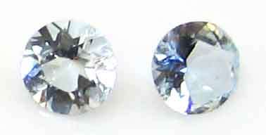 1 Lot, 2 Pieces of 4.50 mm Round cut Aquamarines , Total W. 0.60 ct
