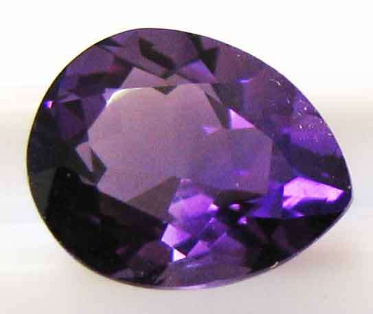 11.00 x 9.00 mm Pear cut Amethyst 3.21 ct.