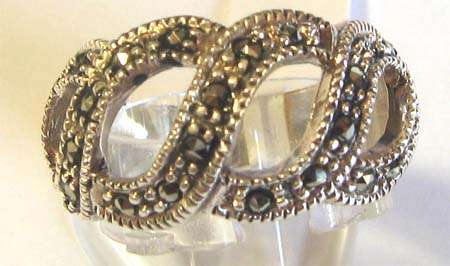 Sterling Siver and Marcasite Ring