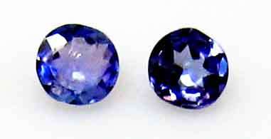 1 Lot of 2 Pieces of 2.50 mm round faceted cut Tanzanite , T. W. 0.12 ct.