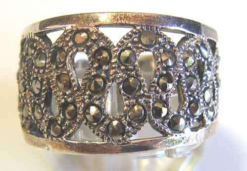 Lovely Sterling Silver and Marcasite Ring