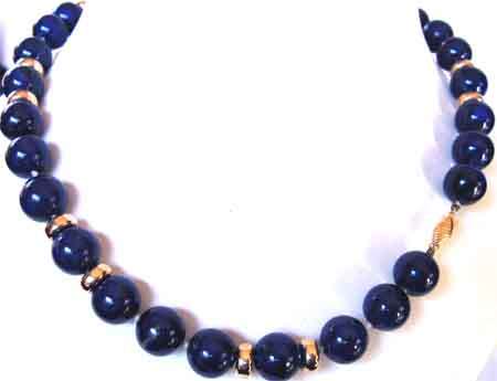 Top Quality, Genuine Lapis Lazuli and 14ct Gold Spaces and Clasp