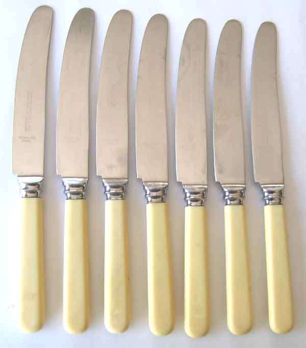 7 pieces of Bone handed Knives- England