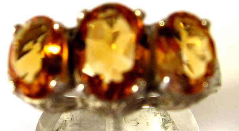 Sterling Silver and Genuine Citrine Ring