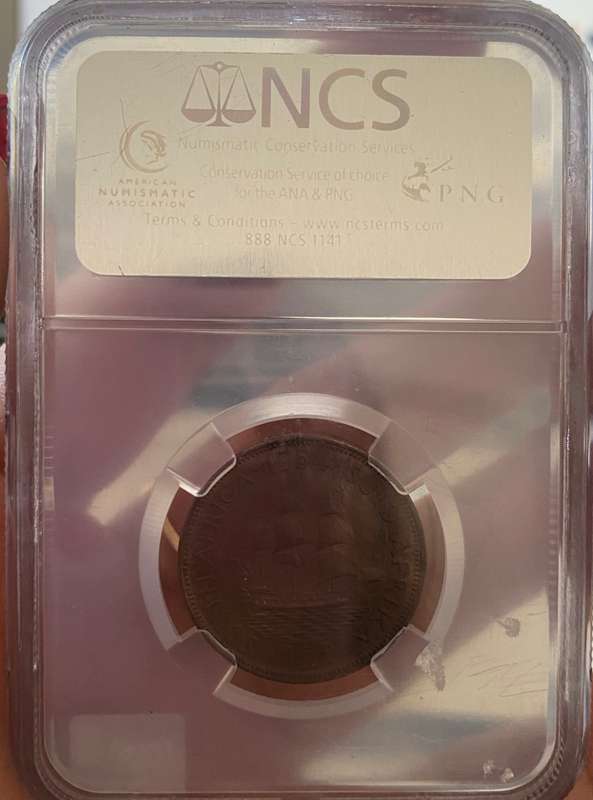 1954 South African 1/2 Penny NGC Slabbed UNC details