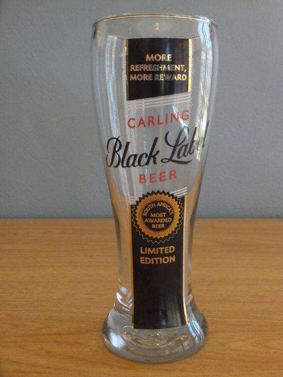Collectable limited edition Black Label Beer Glass - South Africa's most awarded beer