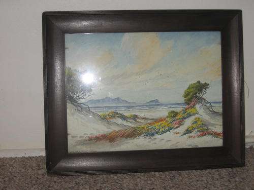 Original Cape Town Landscape - signed by Olive Beaumont Crewe - collectors item!