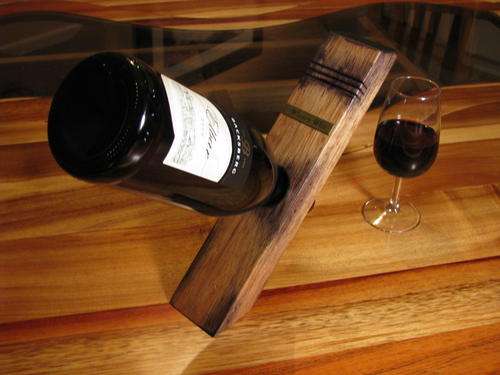 Beautiful wooden wine stand - unique and the perfect gift! - "Wood 'n Wine'!