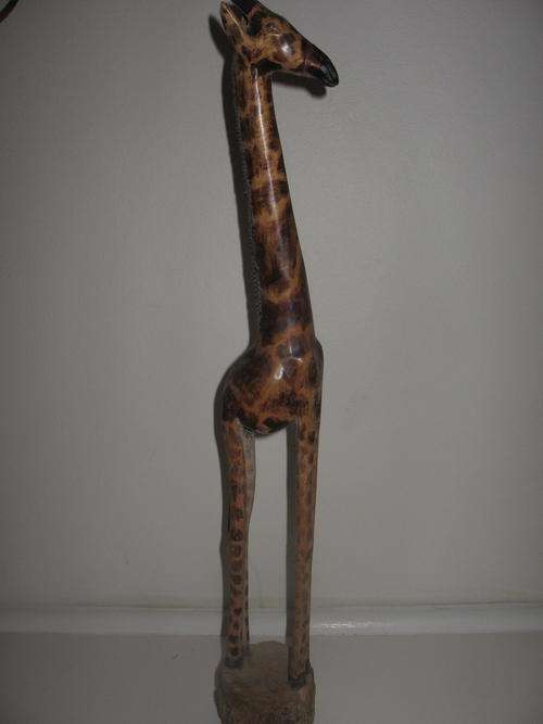 Carved, Wooden Giraffe - tall and proud - an asset to anyone's African Collection