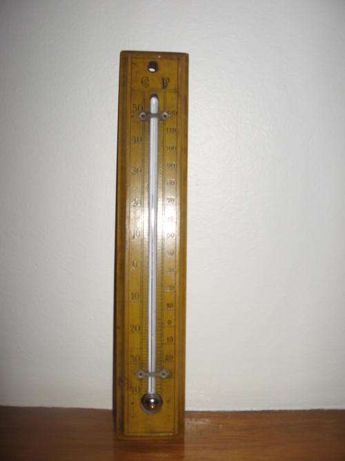 Antique Thermometer with Farenheit and Celsuis - over 40 years old
