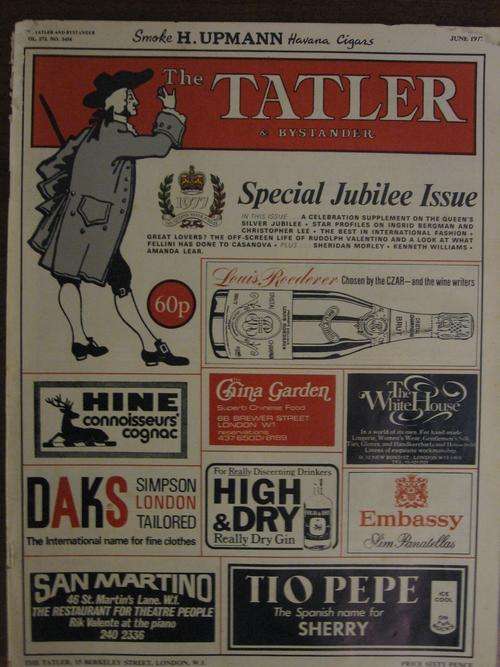 Collectable  NewspaperTatler & Bystander June 1977!!  34 year old Jubliee Issue!