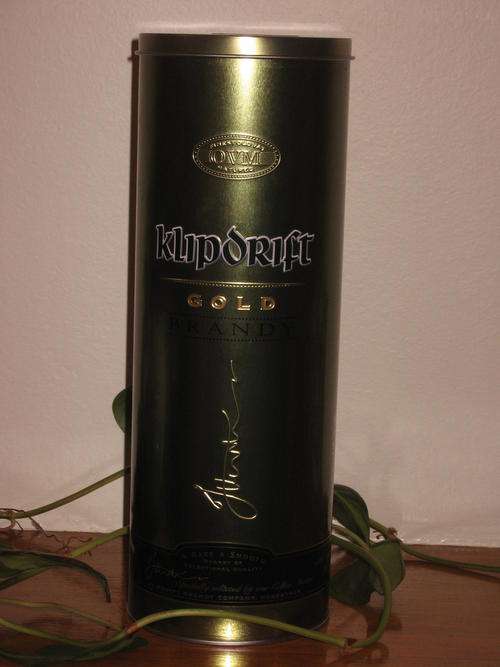 Collectors Tin!  The one and only Klipdrift Gold Brandy!! No bar would be complete without it!