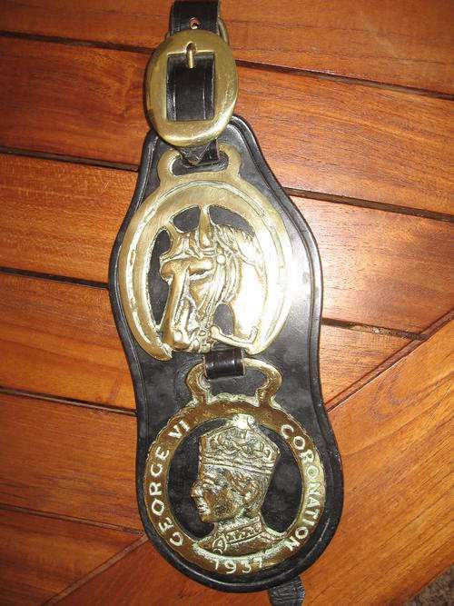 Antique Horse Brass of King George VI 1937 Coronation  - collectable & rare