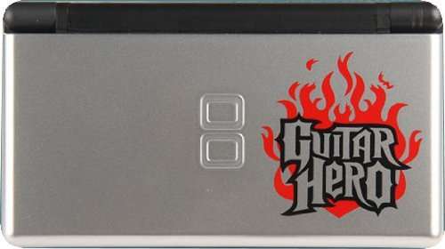NINTENDO DS LITE GUITAR HERO EDITION - SILVER with SIMS 2 PET & BRAIN TRAIN