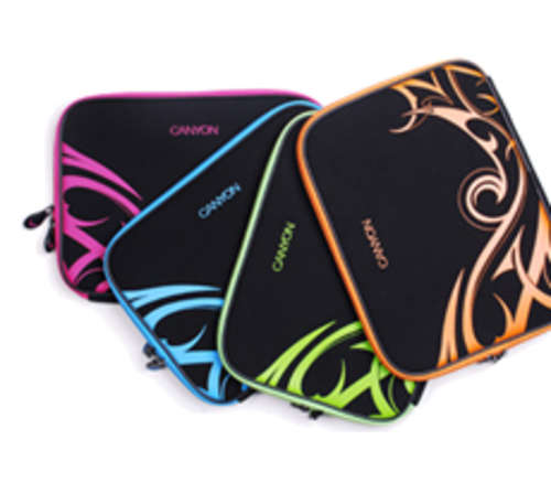 10.1" FUNKY BLACK WITH COLOUR DETAIL NETBOOK SLEEVE (available in green, orange, blue, pink)