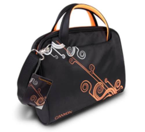 LADIES 12.1" BLACK WITH ORANGE DETAIL NETBOOK CASE