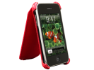 PLAIN WINE RED LEATHER CASE FOR iPOD TOUCH 2G