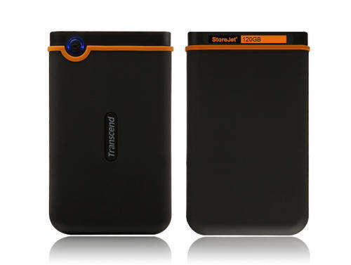Transcend StoreJet 25M External Mobile 320GB Hard Drive - Army Green/Orange - 2.5"