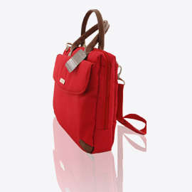16" RED LADIES STYLE NOTEBOOK CASE with COLOUR MATCHED COSMETIC BAG