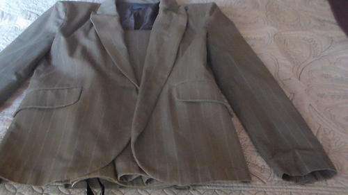 Light Brown Pants Suite with white pin stripe