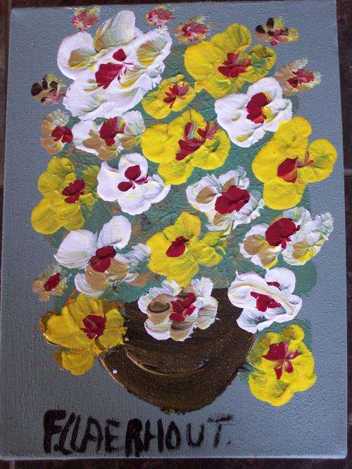 30x40cm Claerhout florals on boxed canvas Crazy Wednesday auctionR1