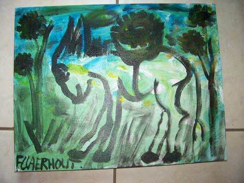 Donkey on canvasd A Claerhout original Wash weekend special