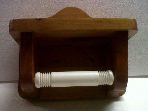 Toilet Roll Holder , Oregon Wood