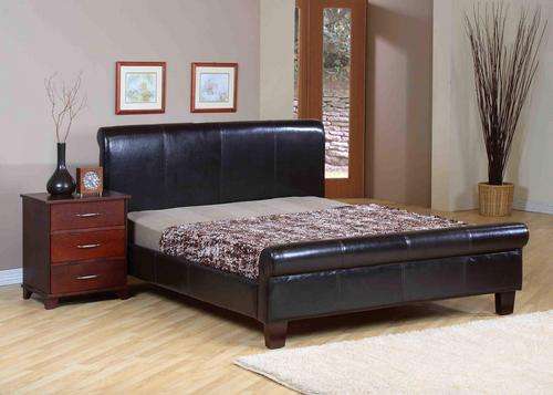ALICIA BONDED LEATHER BED IN KING SIZE