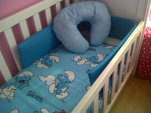 10 PIECE  COT SET SMURFS