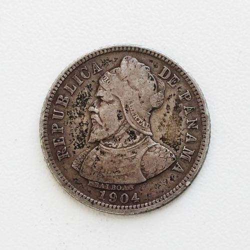 1904 Panama 10 Centesimos - Silver