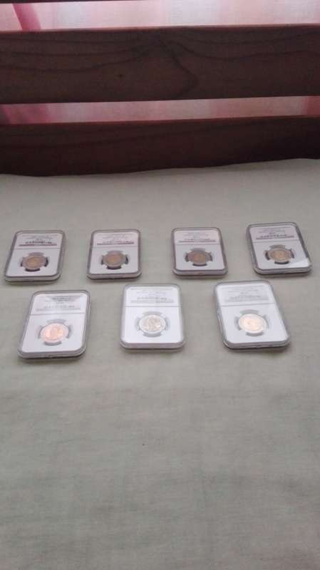 Mandela R5 Coin SET!! XF45, AU55, AU58, MS62, MS63, MS64, MS67