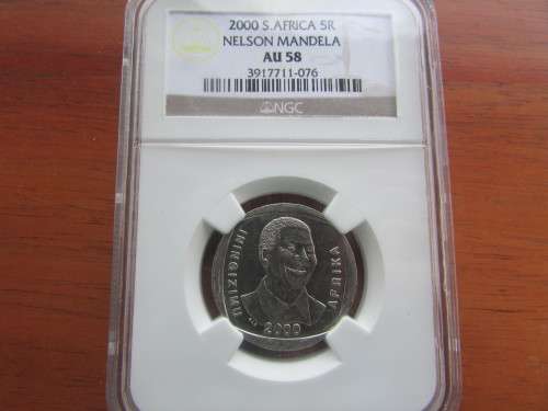 AU58 Nelson Mandela R5 Smiley