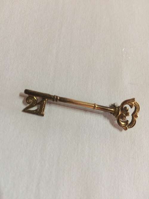 21st Birthday Pin! 9ct Gold
