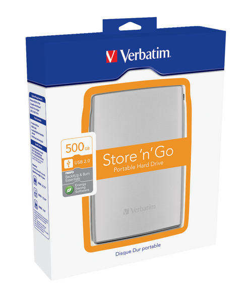 Verbatim External HD 2.5" Store 'n' Go Portable USB 2.0 Drive 500GB NEW SEALED
