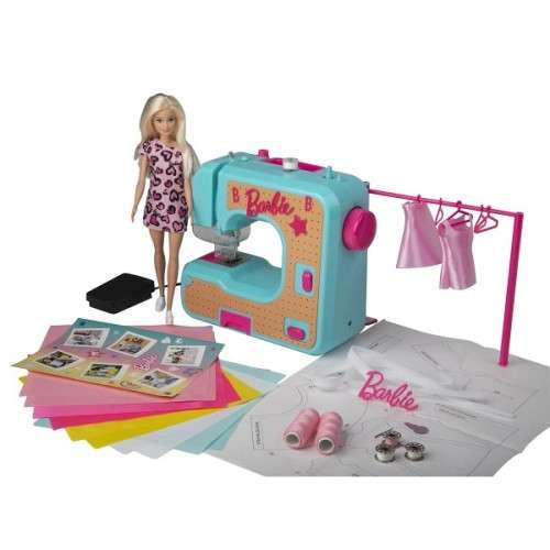Barbie Sewing Machine and Doll