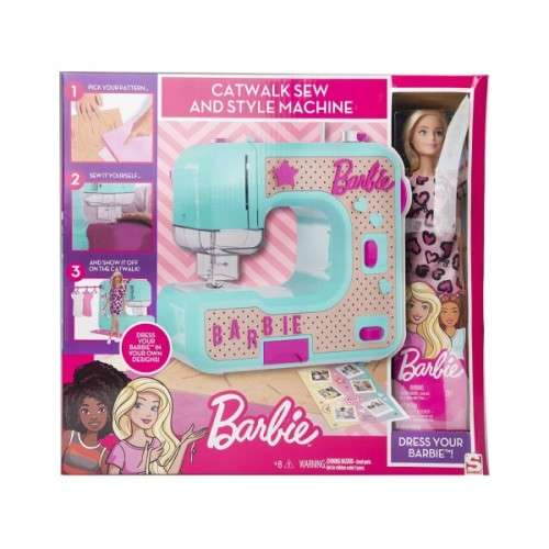 Barbie Sewing Machine and Doll