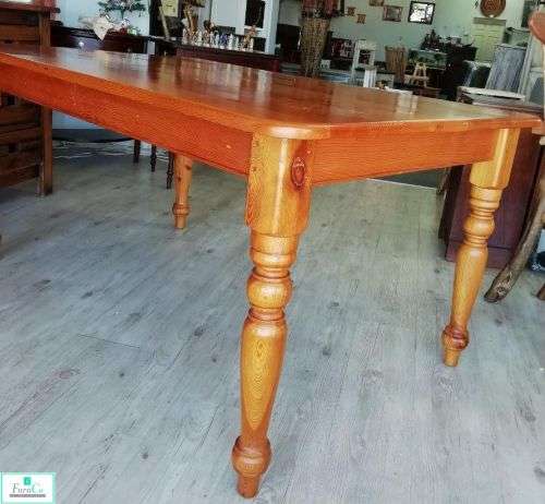 Oregon Pine &amp; Poplar Wood Dining Room Set 7 piece