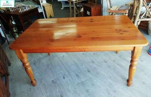 Oregon Pine &amp; Poplar Wood Dining Room Set 7 piece
