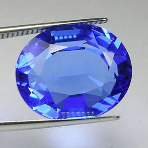 18.35ct. NICE AWESOME BLUE TANZANITE QUARTZ OVAL GEM