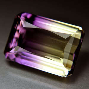 11.10ct.AWESOME BI-COLOR AMETRINE PURPLE YELLOW OCT GEM