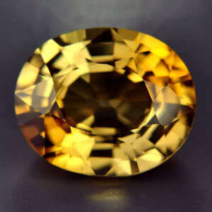 8.00ct.EXCELLENT YELLOW GOLD SAPPHIRE OVAL LOOSE GEM