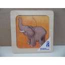 4 Piece Wooden Elephant Puzzle