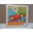 9 Piece Wooden Monkey Puzzle